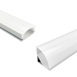 Acess￳rios de ilumina￧￣o Sistema de canal de alum￭nio LED com formato de tampa V, faixa do difusor de luz LED com tampas brancas e clipes de montagem Crestech