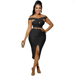 Casual Dresses Zoctuo Kleid für Frauen Clubwear Party Off Schulter Vestidos Kleidung Bodycon Solide Frau Elegante Outdoor Wear Sommer