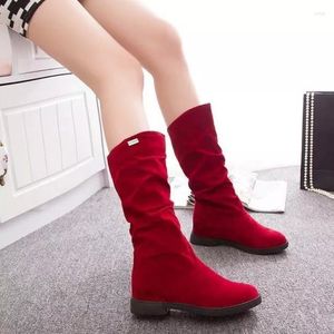 Boots Autumn And Winter Women Knee-high Rhinestone Suede Female Long Comfortable Stretch Cloth Casual Fashion