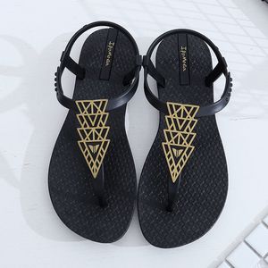 Sandaler Comemore Flat Womens Summer Flip Flops Bohemian Beach Shoes Kvinnliga casualsko för kvinnor Kvinna Espadrilles 40 230220