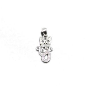 Smyckesinställningar S925 Sterling Sier Pendant Accessory Pearl Necklace With Cute Cat Drop Delivery 202 DH0JO