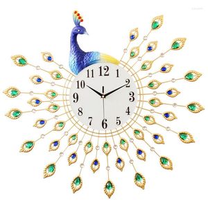 Wall Clocks Luxurious Peacock Clock Creative European Style 2023 Living Room Modern Decoration Bedroom Quartz