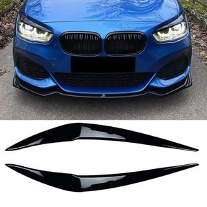 Lighting System 2Pcs Car Headlight Cover Eyelid Gloss Black Eyebrow For F20 LCI 2023-2023 Direct Replacement Head Light Eyelids