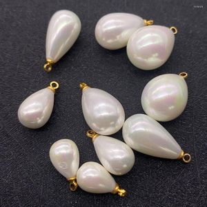 Charms Natural Shell TeardPdrop en forma de joyas de bricolaje de bricolaje que fabrican pendientes de collar de pulsera Accesorios Beads