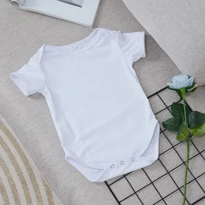 Sublimation weiß Baby Onsies Party Supplies Blank Heat Transfer Cotton Feel Baby Kleidung DIY Eltern-Kind-Kleidung 0-24 Monate UPS