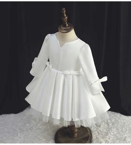 Girl's Dresses 1 Year Birthday Dress Outfits White Baby Girls Clothes Bow Infant Party Dress Princess Baby Girl Baptism Clothes Christmas Gown