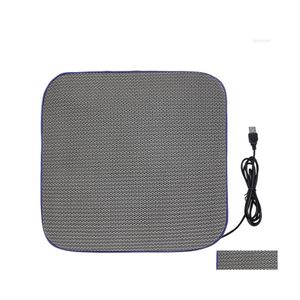 Car Seat Covers Ers Cooling Air Ventilated Fan Cushion Pad Ventilation Usb Summer Drop Delivery Mobiles Motorcycles Interior Accessor Dhamx