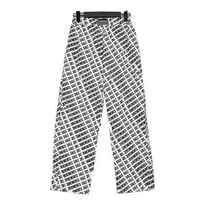 Men's Pants screen full print letters diagonal stripes casual sports wide leg straight trousers for men and women T2302201