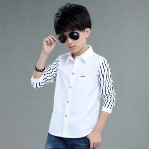 Camisa de camisas infantis para meninos de manga longa meninos de vestido formal camisa infantil roupas de bebê garotos meninos camisa de colarinho de aniversário camisas de aniversário 230220