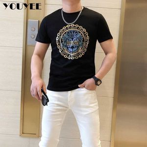 Men's T-Shirts Fashion Mercerized Cotton Tshirt Men's 2022 Summer New Designer Printing Youth Brand Handsome Casual Male Tops Man Red Clothing Z0221