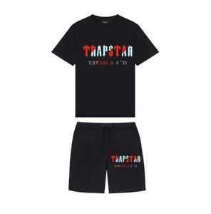 Men's T-Shirts Brand TRAPSTAR Clothing T-shirt Tracksuit Sets Harajuku Tops Tee Funny Hip Hop Color T Shirt Beach Casual Shorts Se Casual fashion 23ss