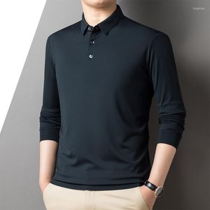 Men's T Shirts NEEDLESNOAH Men's Long Sleeve Solid Stretch Shirt Formal Business Office/Working Wear Standard-fit Social Dress