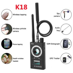 Detector de câmera K18 1MHz65GHz Multifunction Antispy GSM Audio Bug Bug Liter GPS Signal Lens RF detecta sem fio 230221
