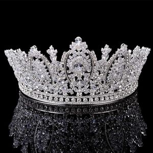 Princess Crown Hadiyana Classic Design Elegancka ślubna biżuteria do włosów ślubna biżuteria i korony kobiety cyrkon BC5069 Corona Princesa Z0220