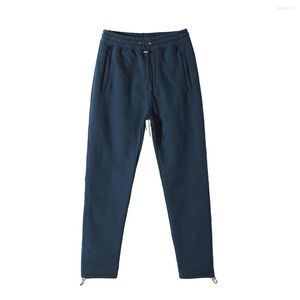 Men's Pants Velvet Plus Solid Color Elastic Men's Sports Original Tide Brand Street Style Polar Fleece Trousers FS