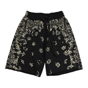 Мужские шорты Dark High Street Style Blossom Loose Women's Sports Hip-Hop Fashion Capris T2302202