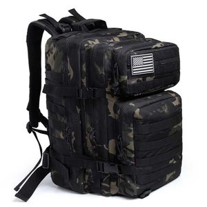 50L Camouflage Army Zaino Uomo Borse tattiche militari Assault Molle zaino Caccia Trekking Zaino Impermeabile Bug Out Bag 212689