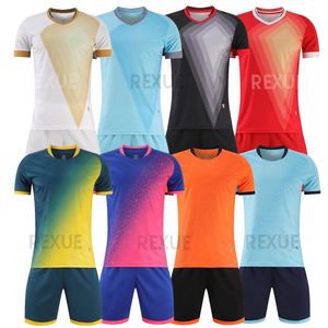 Utomhus Tshirts Soccer Jersey Men Blank Child Football Jerseys Training Shirt Printed Youth Dress Futbal Shirts Quick Dry 230221
