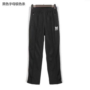 Men's Pants High-version Needles butterfly Four Seasons Stripe fashion brand loose wide leg women's sports casual T2302205