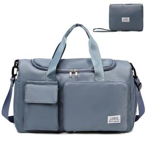 Duffelväskor fällbar resväska med skorfack multifunktionellt gym vattentätt bärbart stort för simning av vandring camping