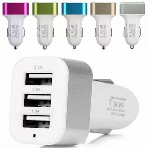 Portas Triplo 5.1a Carregador de Carro Auto Power 3 Adaptador de portas USB para iPhone 5 6 7 11 12 13 14 Promax Samsung LG Android PC GPS GPS