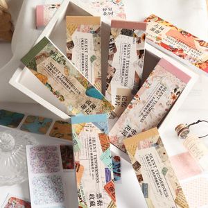 Hediye Sargısı Jianqi 45 Desenler 30PCSMINI Sticker Junk Journal Planner Craft Paper Scrapbooking Vintage Dekoratif DIY PO