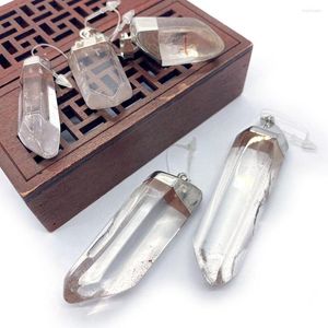 Pendant Necklaces Natural Stone Ladies Necklace Transparent Color Crystal Irregular Quartz Mineral DIY Gift Jewelry 1 Piece