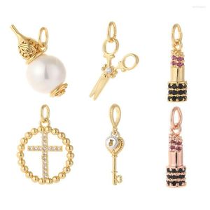 Charms Cross For Jewelry Making Gold Sun Eye Coin Designer Diy Earrings Necklace Bracelet Charm Copper Drop Delivery 202 Dhekp
