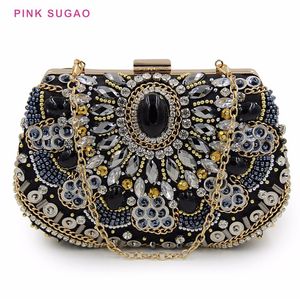 Pink sugao designer clutch bag women evening bags dinner bags 2020 new fashion purse retro heavy beaded diamond dinner bag269o