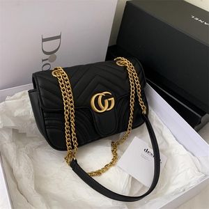 Top Quality 5colors Famous brand women designer Shoulder bag leather chain bag Cross body Pure color womens handbag crossbody bag purse 26cm