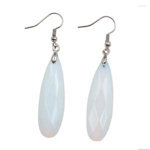 Dangle Earrings Silver Plated Opalite Opal Long Water Drop For Women Lapis Lazuli Jewelry