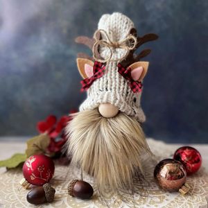 Decorative Objects Figurines Gnomes Plush Doll Dwarf Decoration Gifts Christmas Adornments Home Santa Claus Gnome Tree Ornaments 230221