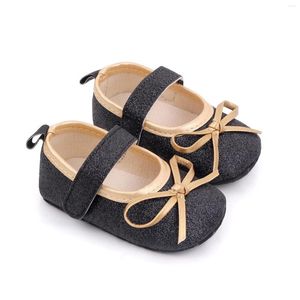 Atletiska skor Bomull Born Casual Toddler Baby Barn Girls Bowknot Shoe Soft First Walking Princess Old Tossing Shoes#P30