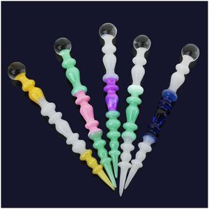 Smoking Pipes Colorf Wax Glass Oil Rigs Carb Cap Dabber For Nail Quartz Banger Herb Vaporizer Dab Tools Drop Delivery Home Garden Ho Dhzrx