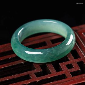 Küme halkaları klasik doğal jadeite yeşim yüzüğü erkekler ve kadınlar için şanslı muska takı cazibesi mavi ince
