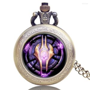 Pocket Watches Bronze Cool Fashion World Of Draenei tem tema colar de quartzo para meninos Horário de Relógio Pingente de Presente