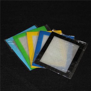 smoking pipes Wholesale 14*11.5cm Silicone Wax Pads Non-Stick Pads Dabber Sheets Silicon Dry Herb Mats Baking Mat Dabber Sheets Jars Dab Pad