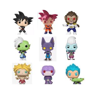 Figure giocattolo d'azione Funko Pop Super Son Goku Vegeta Beerus Weiss Broly Figure Model Drop Delivery Toys Dhugc