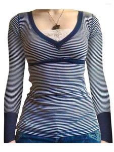 女性用Tシャツ女性ビンテージグラフィックプリント長袖トップY2K 90S E-GIRLTシャツグランジ服