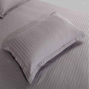 Pillow Case Cotton Stripe Standard Pillowcase For El/Guest Room Solid Color Bedding Cover Simple Cases Home Textile