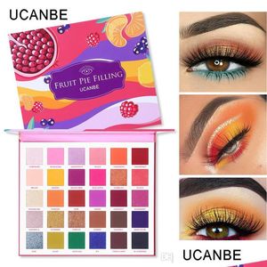 Eye Shadow Ucanbe 30 Colors Fruit Pie Filling Palette Makeup Kit Vibrant Bright Glitter Shimmer Matte Shades Pigment Eyeshadow Drop Dhpog