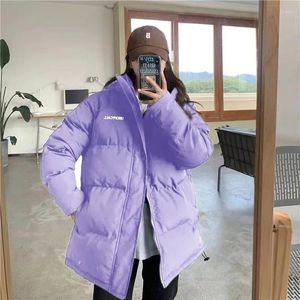 女性のトレンチコートスタイル韓国2023ゆるい綿ジャケットダウンパッド入りの女性冬の厚い温かいパーカスコートフード付きソリッドアウトウェア