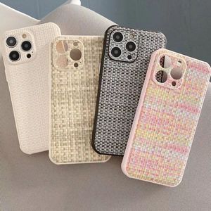 Designer Silicone Phone Case Simple Pequena Fragrância Mix Braid Color Adequado para iPhone 14 13 12 Pro Max 11 14Plus x Xs Xr Xsmax Anti-Fall All-Pack Case