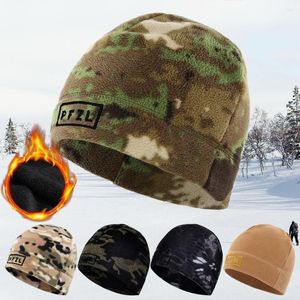 Bisiklet Kapakları Sıcak avcılık Nefes alabilen Bonnet Ski Baggy Şapka Kuaplu Beanes Yürüyüş Polar Şapkalar Askeri Taktik Kapak Skullcap