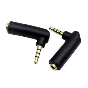 3,5 mm manlig till kvinnlig aux -kontakt 90 graders vinklad L -formkonverterare h￶rlurar ljudmikrofon jack stereo plug -adapter