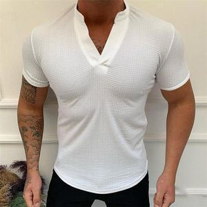 Erkek Tişörtler Erkekler Yaz Moda Üst Gömlek Sıradan Pamuk ve Keten V Boyun Ceketleri Kısa Bahar Sonbahar İçin All-Street Wear Bluz Üstleri