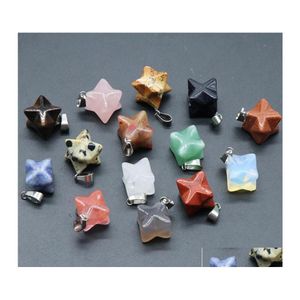 Charms Merkaba Star Natural Stone wisends na DIY Naszyjnik biżuteria medytacja czakra reiki leczenie ochrony energii dekoracja dro dhavz
