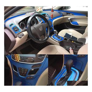 Bilklistermärken för Buick Regal 2014 carstyling 3D 5D kolfiber Interior Center Console Color Changing Molding Sticker Decals Drop Del DH7FN