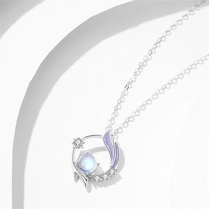 Saf 925 Gümüş Sterling Takı Satıyor Kolye Kolyeleri Chang'an Rüya Kolye Love Shiny Crystal Kadın Doğum Günü hediyesi