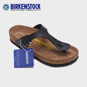 Terlik Fabrika Tasarımcısı Birkinstocks Almanya Boken Terlik Gizeh Boken Ayakkabı Flip Flop Toe Cork Erkek ve Kadın Plaj Sandaletleri